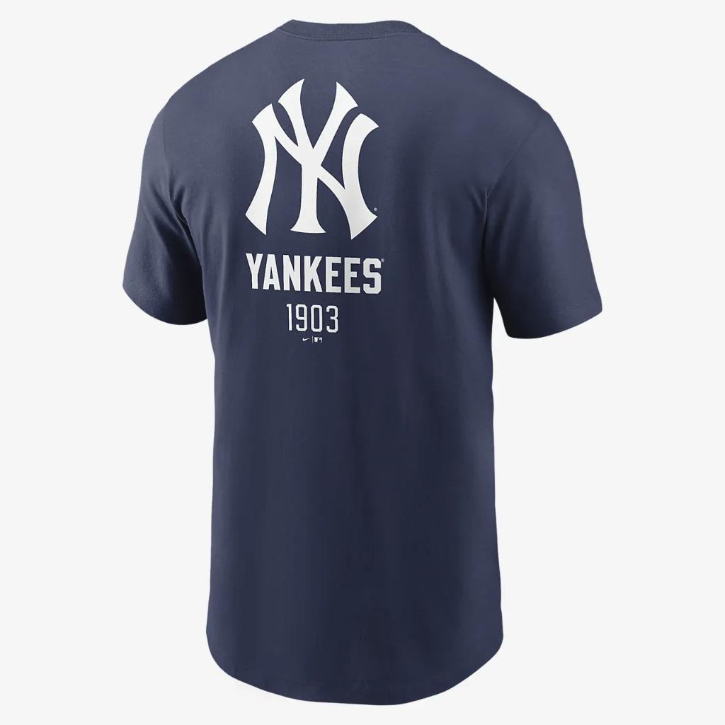New York Yankees Large Logo Back Stack Men&#039;s Nike MLB T-Shirt N19944BNKLVQ-44B