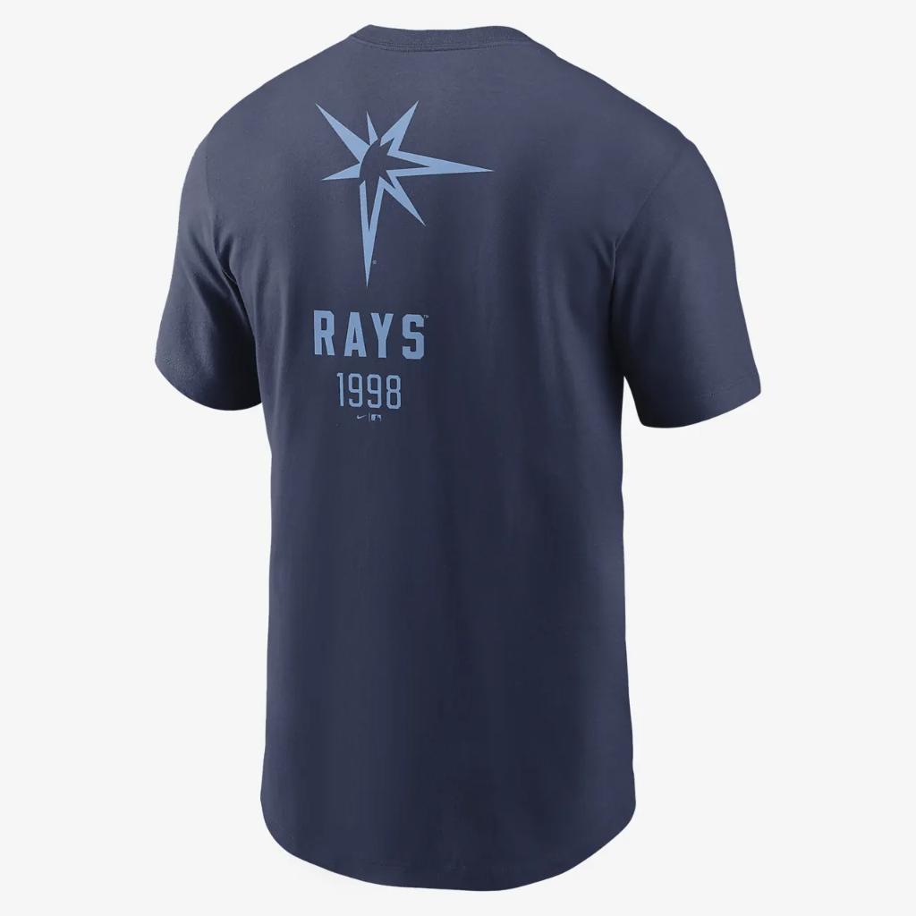 Tampa Bay Rays Large Logo Back Stack Men&#039;s Nike MLB T-Shirt N19944BRAYLVQ-44B