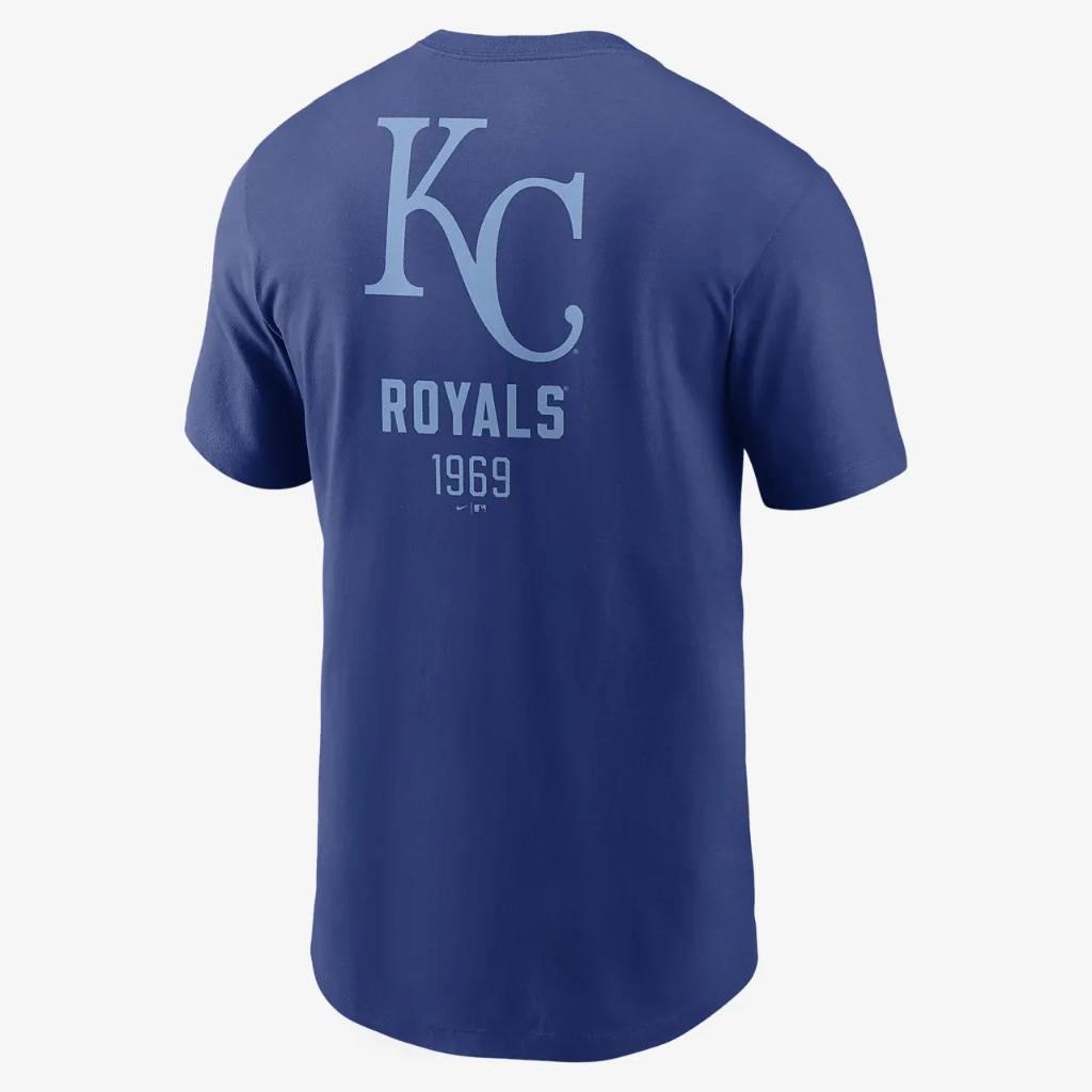 Kansas City Royals Large Logo Back Stack Men&#039;s Nike MLB T-Shirt N1994EWROYLVQ-4EW