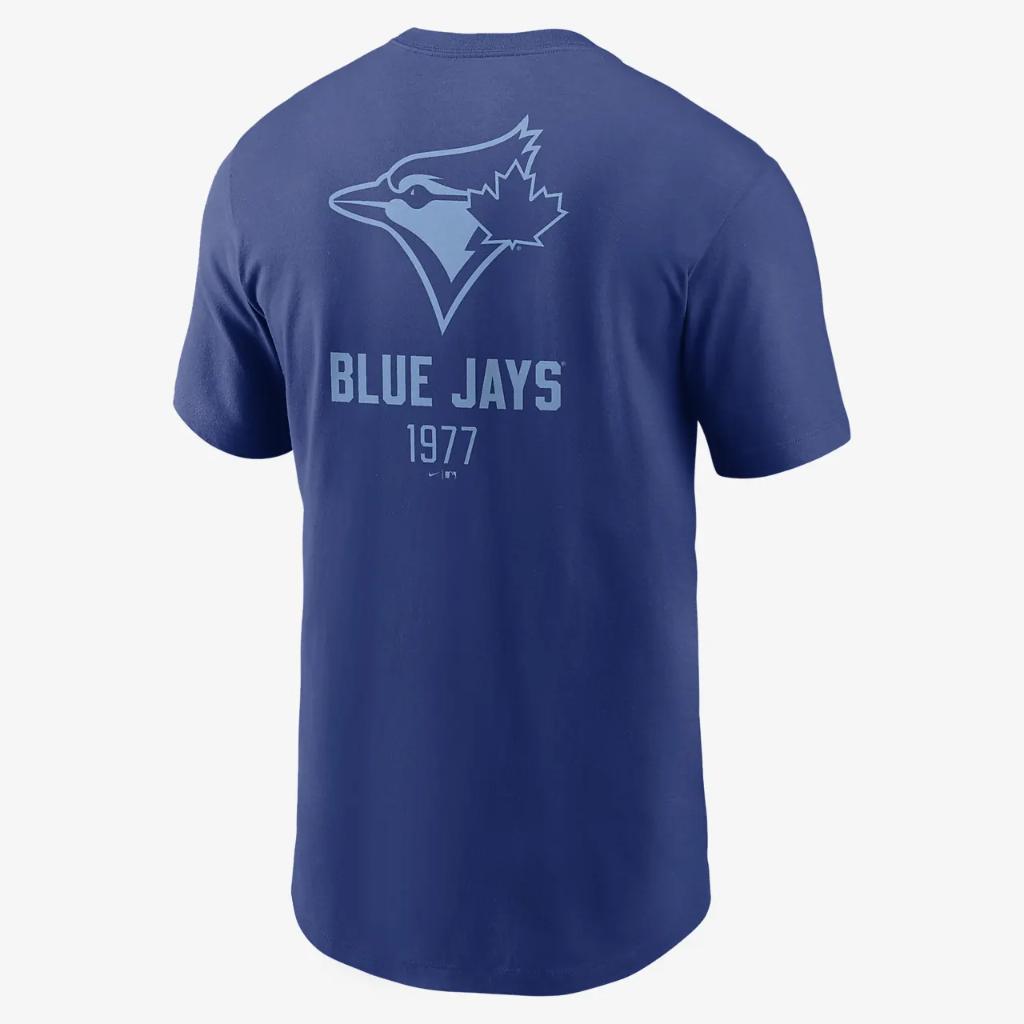 Toronto Blue Jays Large Logo Back Stack Men&#039;s Nike MLB T-Shirt N1994EWTOR-LVQ