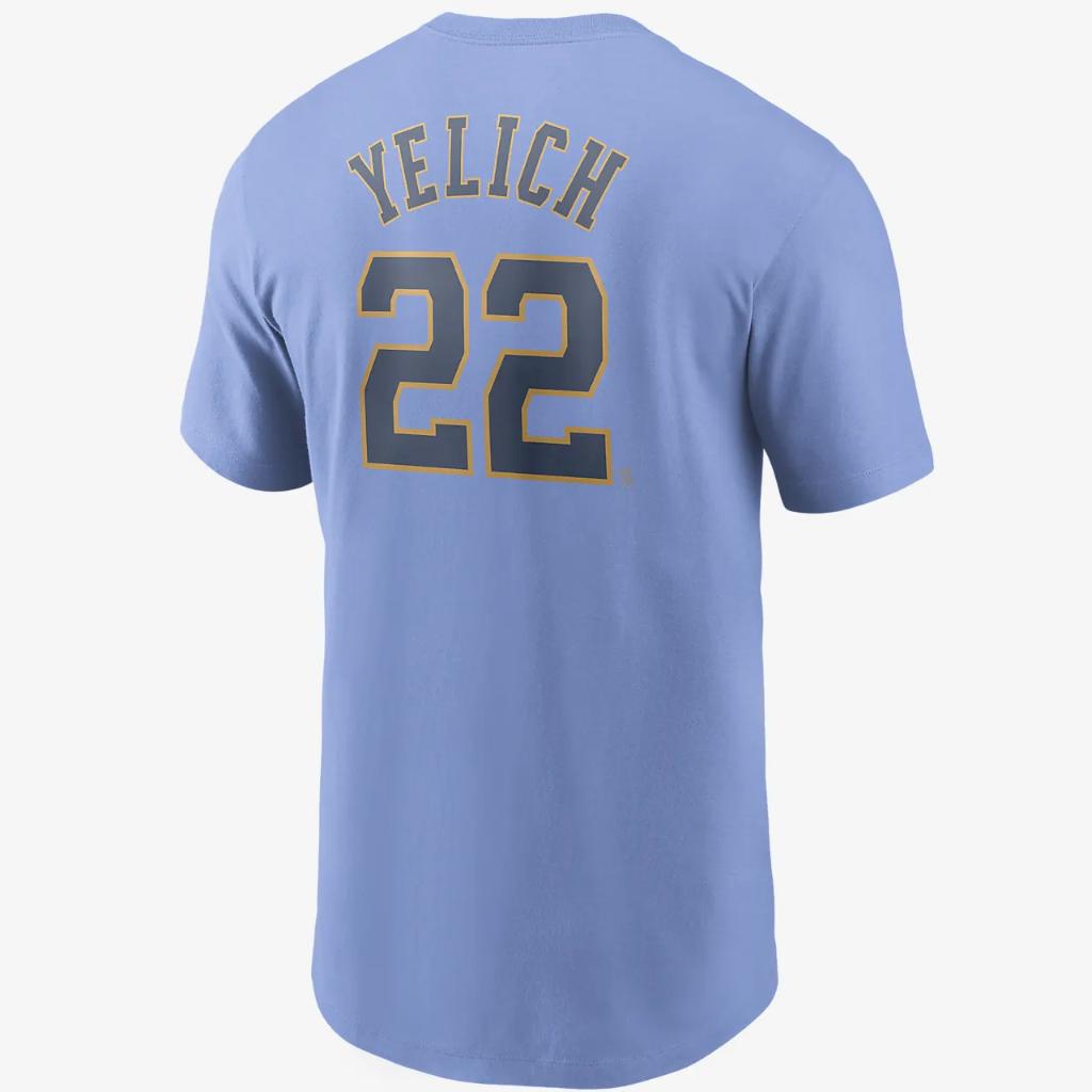MLB Milwaukee Brewers (Christian Yelich) Men&#039;s T-Shirt N1994EYMZ3-BKA