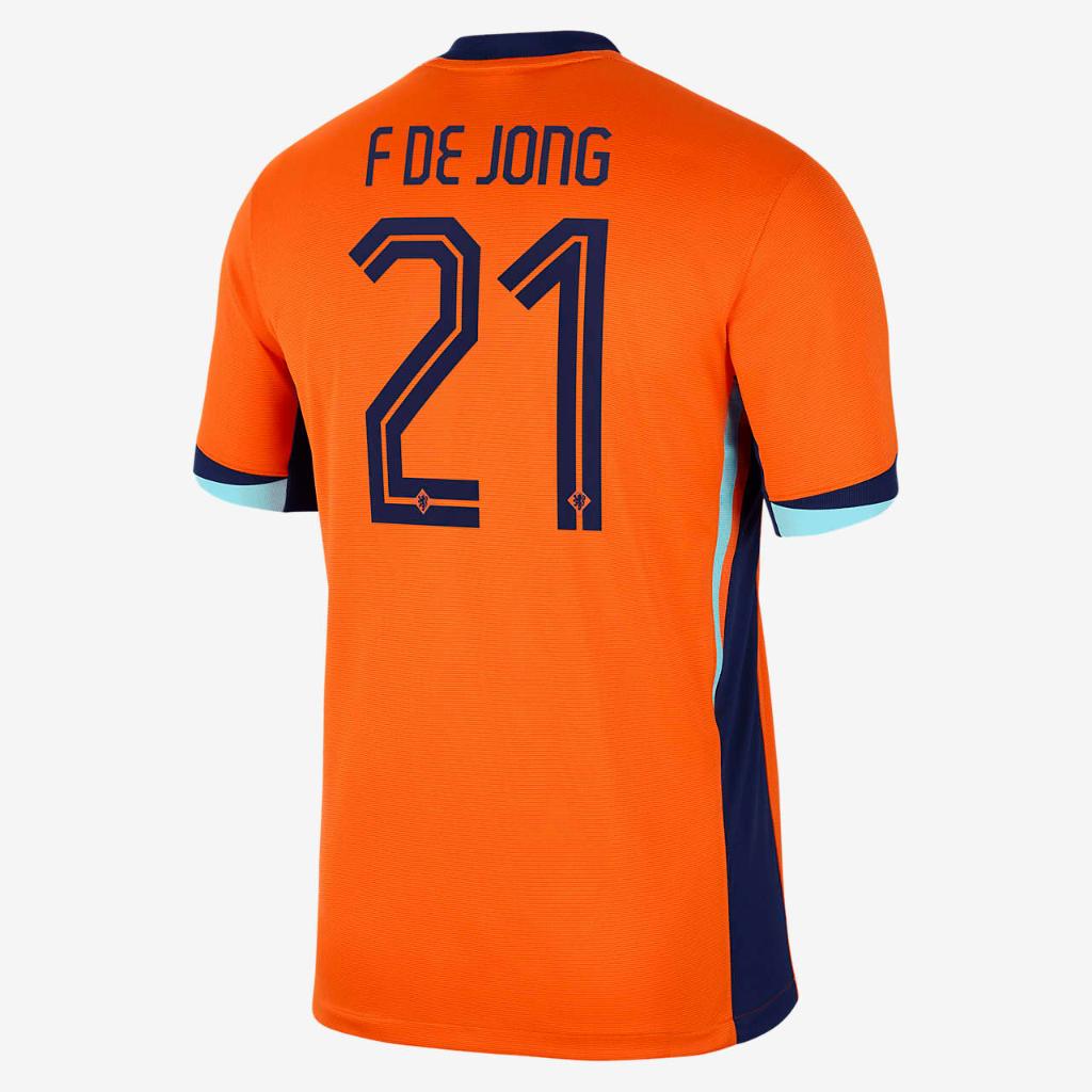 Frenkie de Jong Netherlands National Team 2024 Stadium Home Men&#039;s Nike Dri-FIT Soccer Jersey N201351098-NED