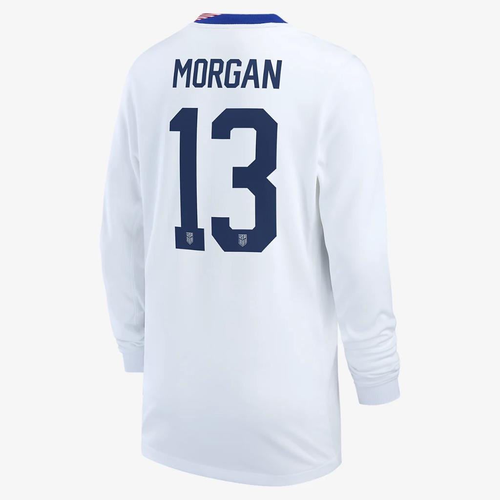Alex Morgan USWNT 2024 Stadium Home Big Kids&#039; Nike Dri-FIT Long-Sleeve Soccer Jersey N201421984-USW