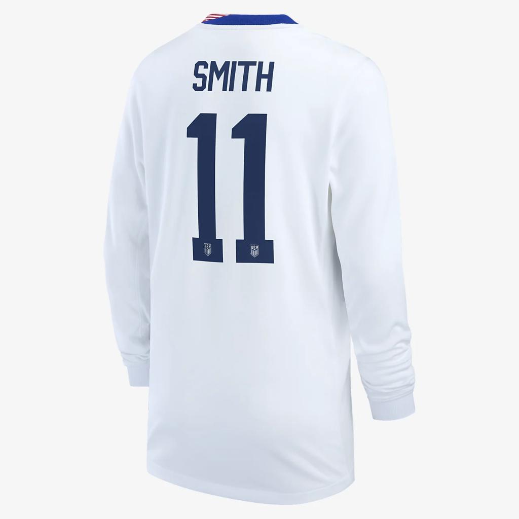 Sophia Smith USWNT 2024 Stadium Home Big Kids&#039; Nike Dri-FIT Long-Sleeve Soccer Jersey N201421985-USW
