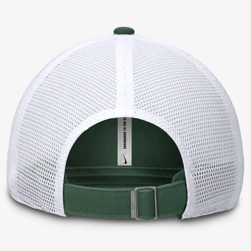 Oakland Athletics Evergreen Club Men&#039;s Nike MLB Trucker Adjustable Hat NB0399MGFZ-BEE