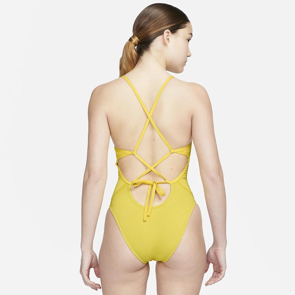 Nike Lace-Up Tie-Back Women&#039;s 1-Piece Swimsuit NESSA000-705