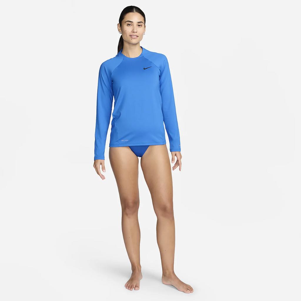 Nike Essential Women&#039;s Long-Sleeve Hydroguard Swim Shirt NESSA386-458