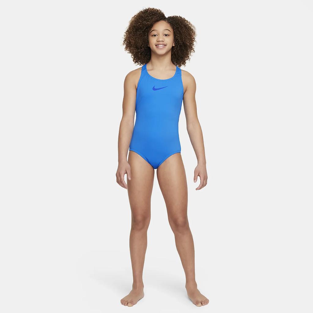 Nike Essential Big Kids&#039; (Girls&#039;) Racerback 1-Piece Swimsuit NESSB711-400