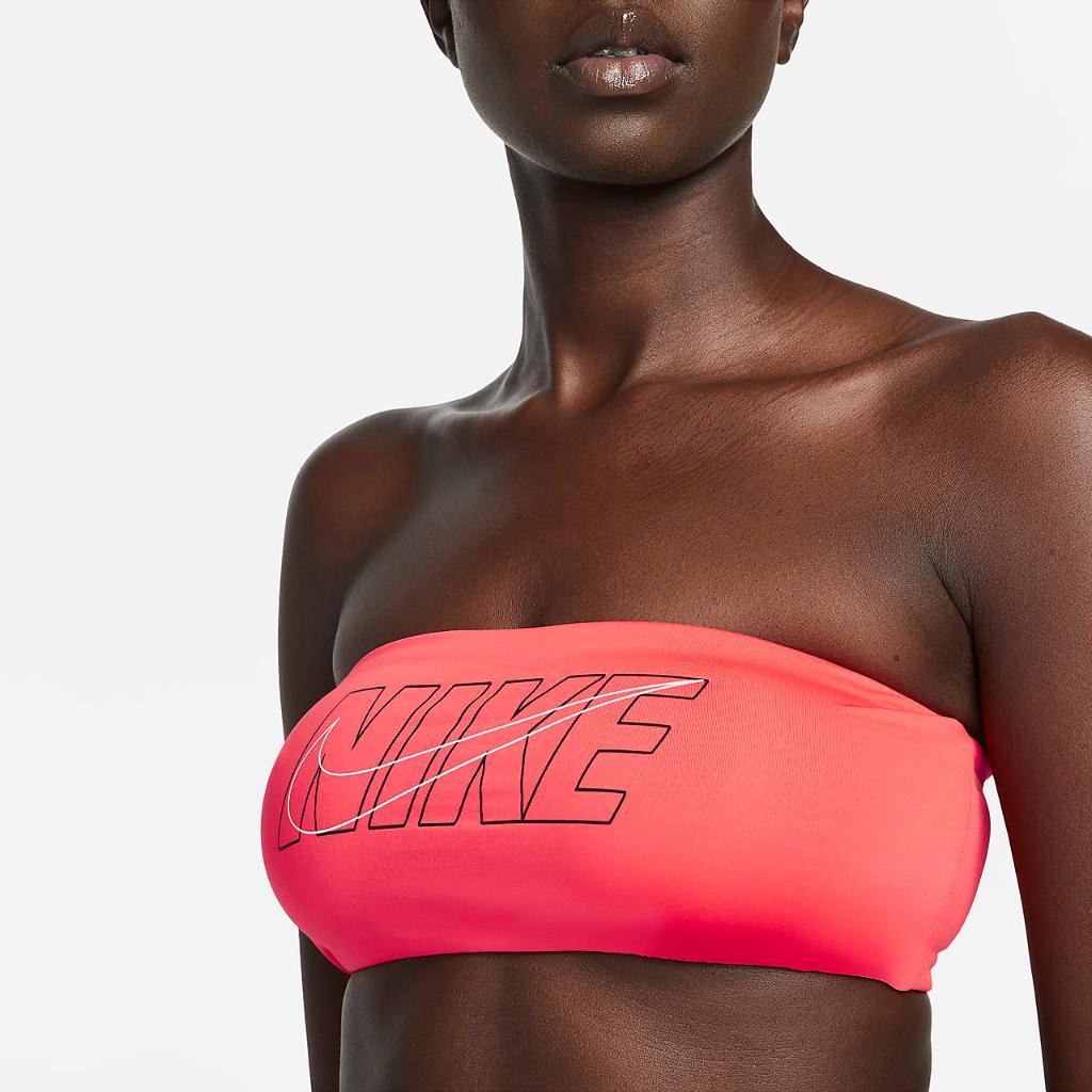 Nike Multi Logo Bandeau Bikini Top Women&#039;s Bandeau Bikini Top NESSC252-631