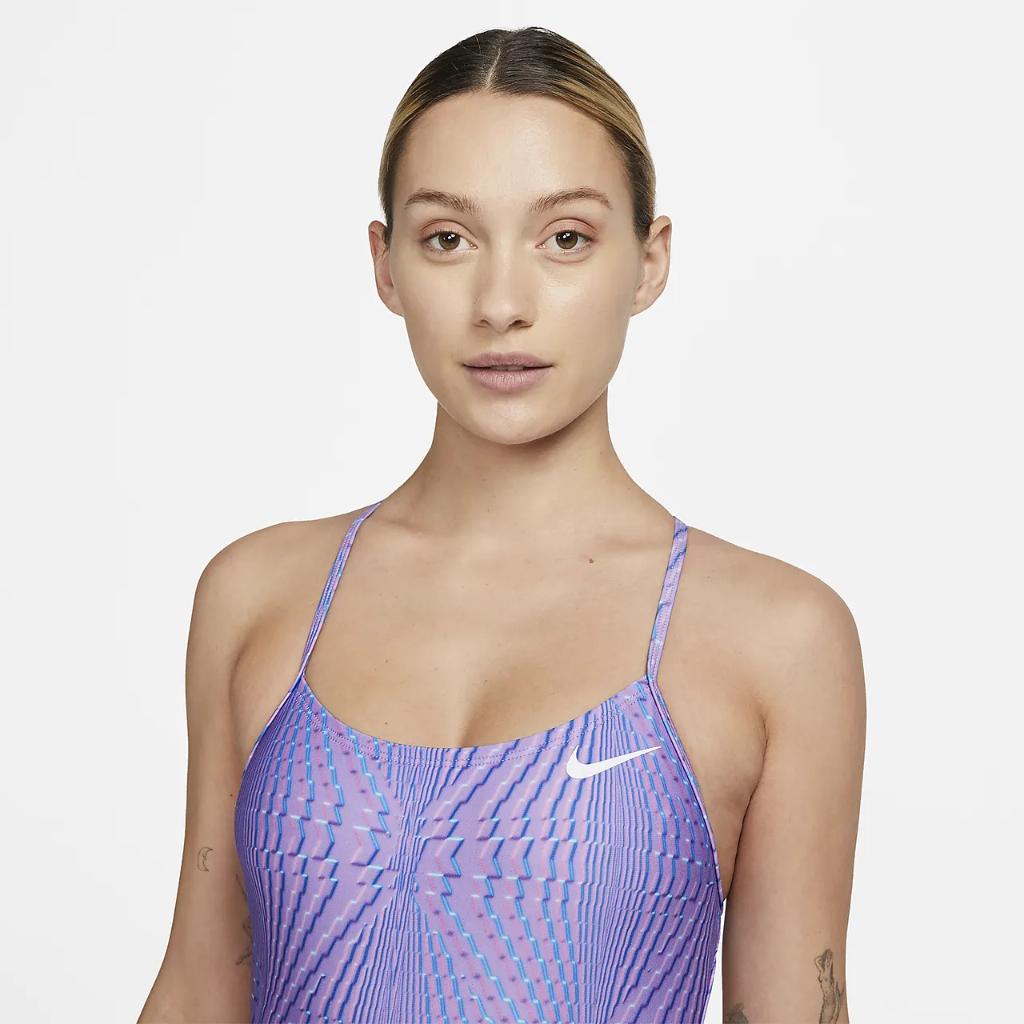 Nike HydraStrong Women&#039;s Lace-Up Tie-Back 1-Piece Swimsuit NESSD015-660