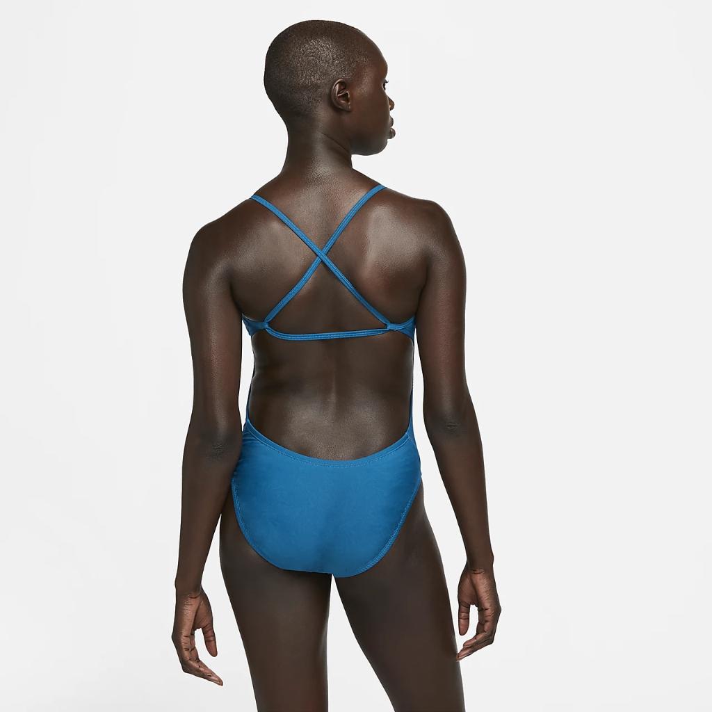 Nike Swim HydraStrong Women&#039;s Water Reveal Cross-Back One-Piece Swimsuit NESSD021-448
