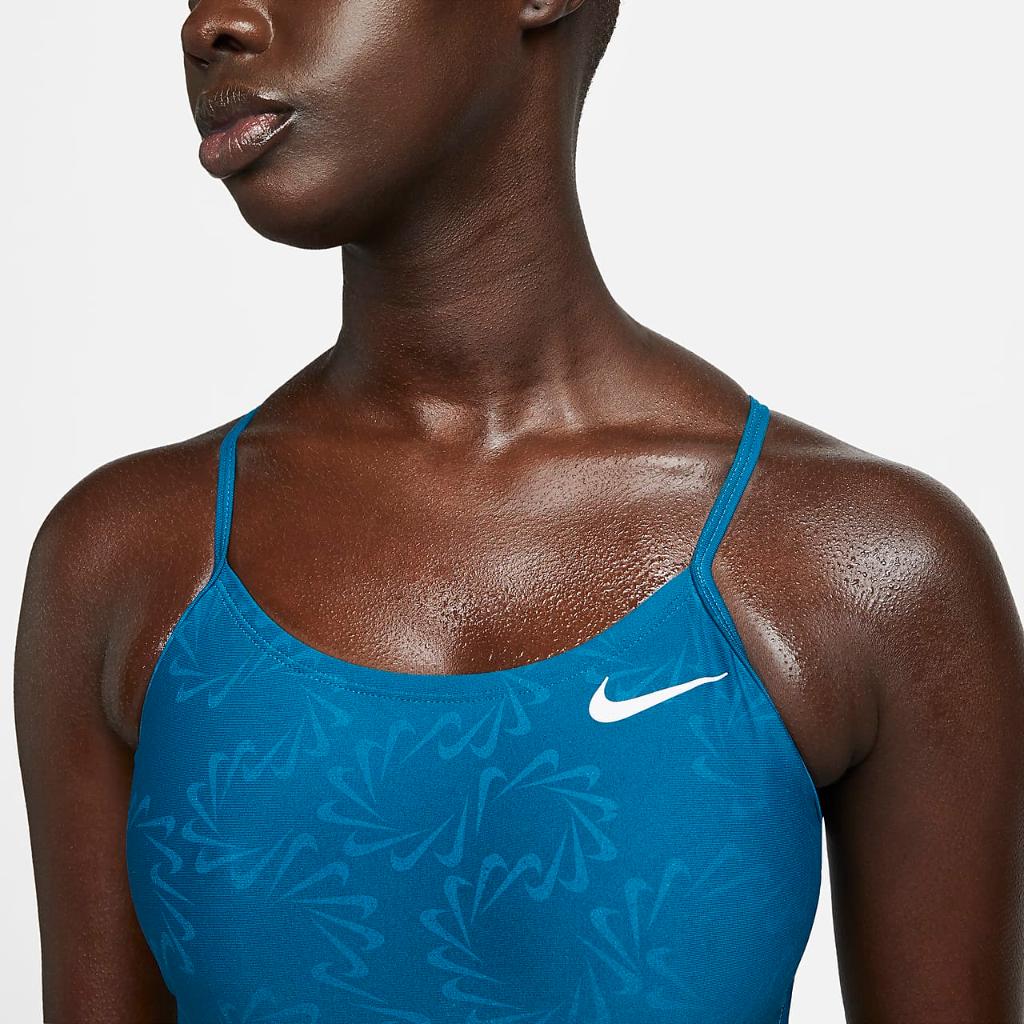Nike Swim HydraStrong Women&#039;s Water Reveal Cross-Back One-Piece Swimsuit NESSD021-448
