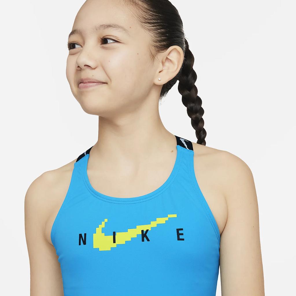 Nike Big Kids&#039; (Girls&#039;) Swim Cross-Back Midkini Set NESSD724-480
