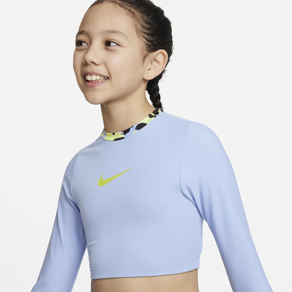 Nike Big Kids&#039; (Girls&#039;) Long-Sleeve Crop Top and High Waist Bottom Set NESSD733-451