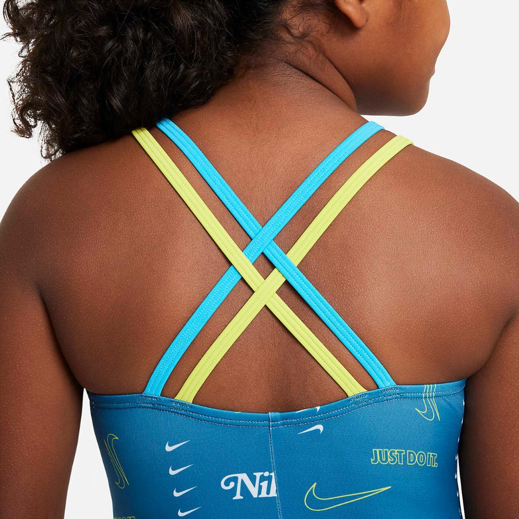 Nike Big Kids&#039; (Girls&#039;) Spiderback 1-Piece Swimsuit NESSD737-448