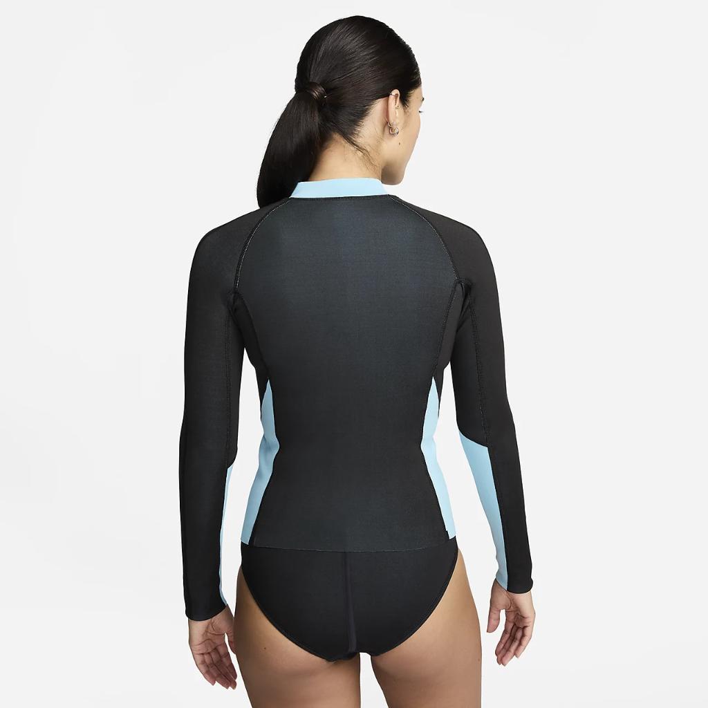 Nike Swim Fusion Women&#039;s Long-Sleeve Reversible Zip Shirt NESSE171-001