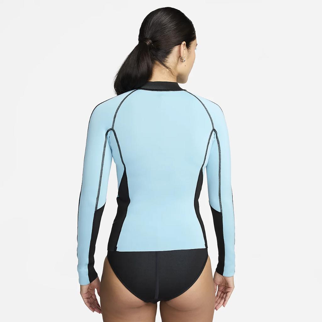 Nike Swim Fusion Women&#039;s Long-Sleeve Reversible Zip Shirt NESSE171-001