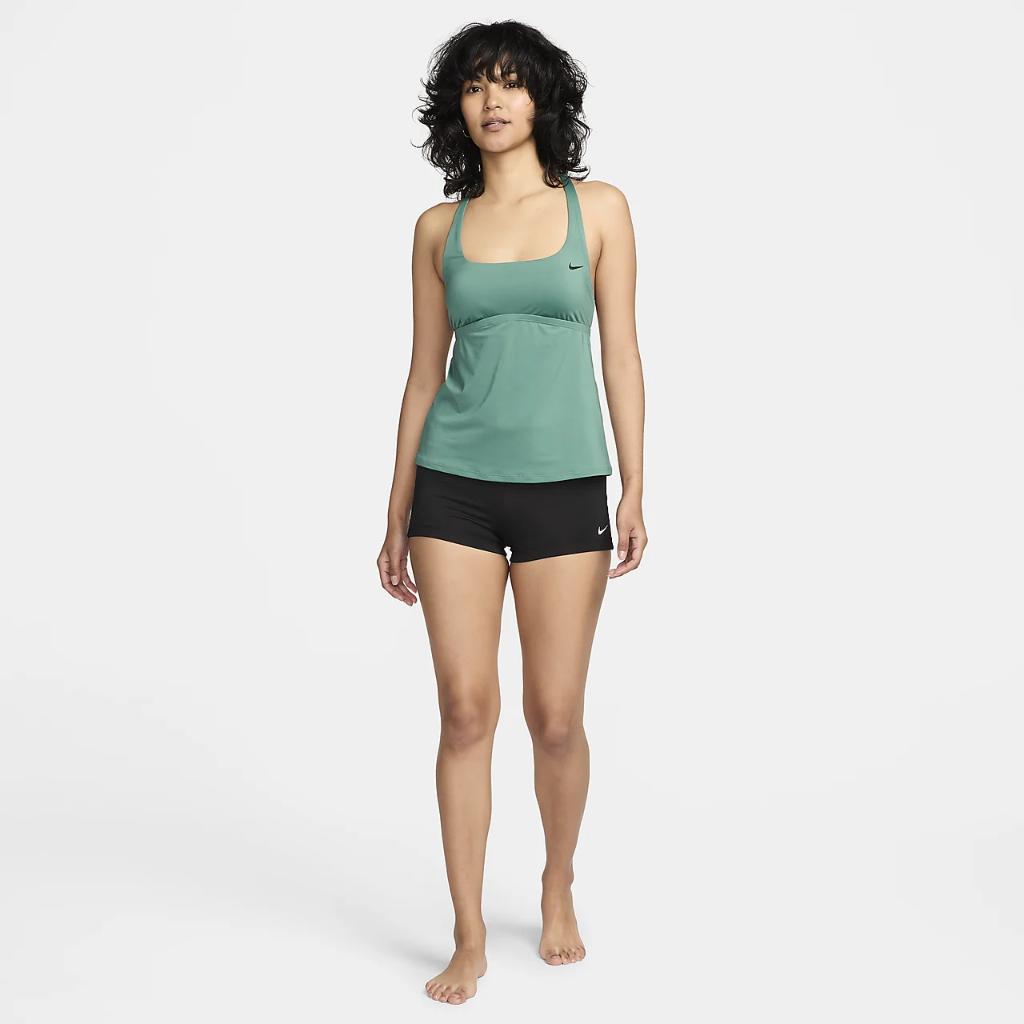 Nike Swim Essential Women&#039;s Square-Neck Tankini Top NESSE304-302