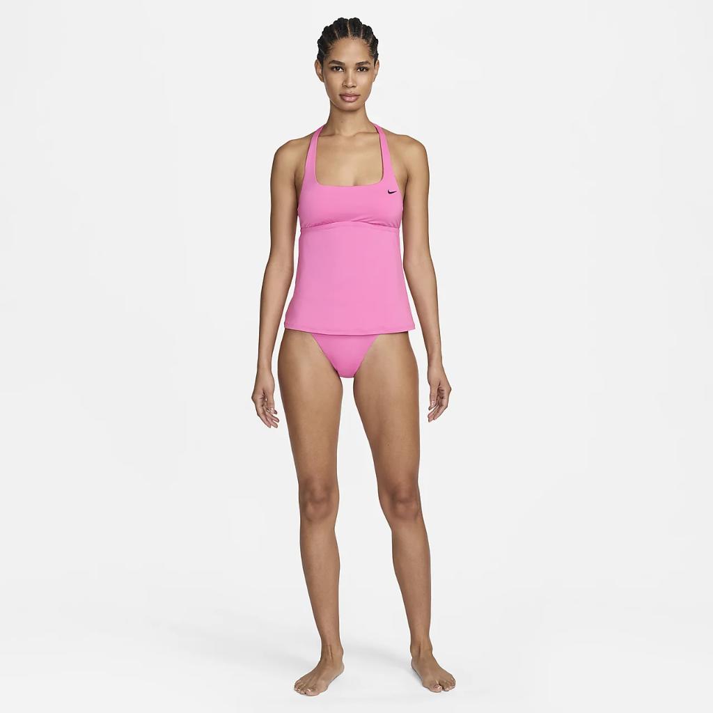 Nike Swim Essential Women&#039;s Square-Neck Tankini Top NESSE304-652