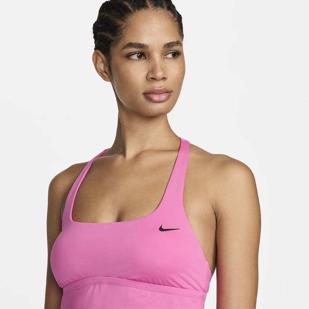 Nike Swim Essential Women&#039;s Square-Neck Tankini Top NESSE304-652