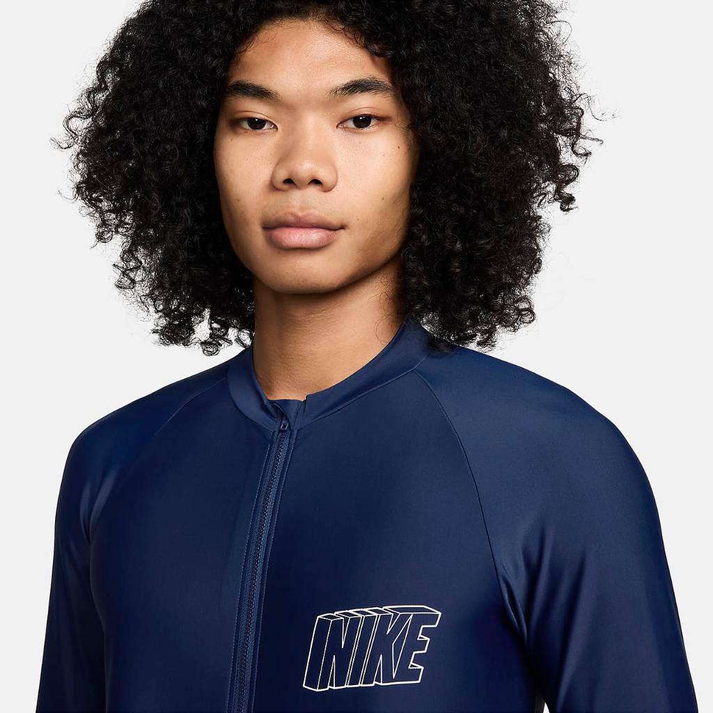 Nike Swim 3-D Men&#039;s Long-Sleeve Full-Zip Hydroguard NESSE556-440