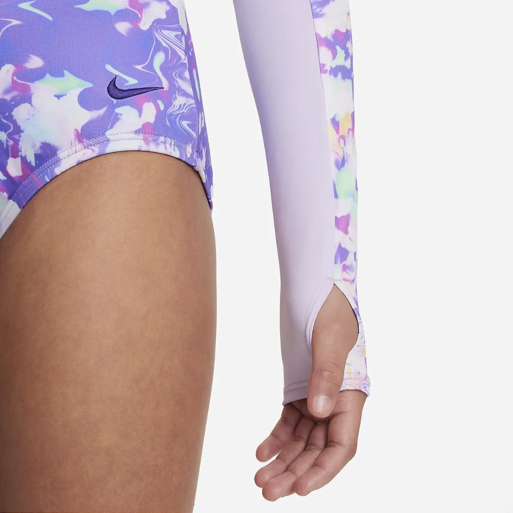 Nike Swim Big Kids&#039; (Girls&#039;) Long-Sleeve One-Piece Swimsuit NESSE733-594