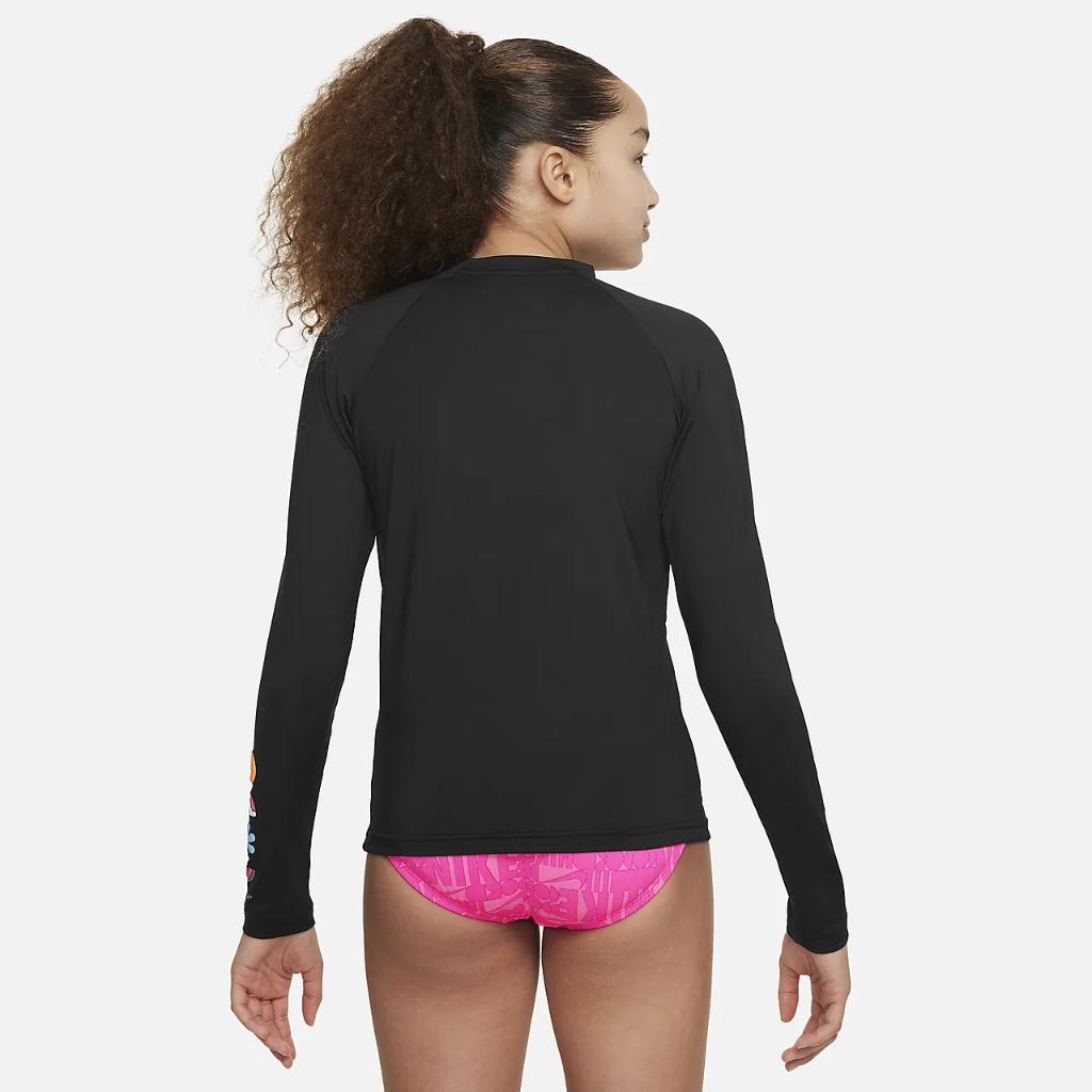 Nike Swim Charms Big Kids&#039; (Girls&#039;) Long-Sleeve Hydroguard NESSE739-001