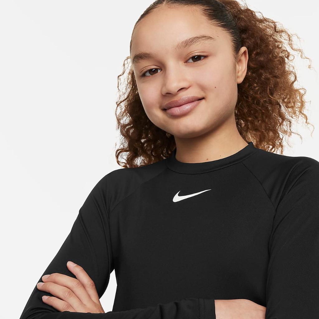 Nike Swim Charms Big Kids&#039; (Girls&#039;) Long-Sleeve Hydroguard NESSE739-001