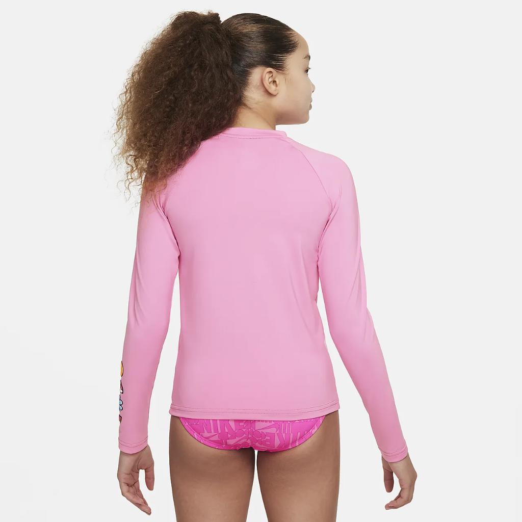Nike Swim Charms Big Kids&#039; (Girls&#039;) Long-Sleeve Hydroguard NESSE739-652