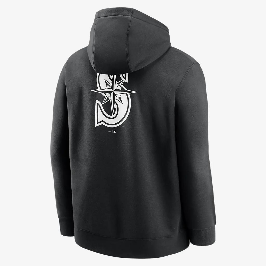 Seattle Mariners Black and White Men&#039;s Nike MLB Pullover Hoodie NKDK00AMVR-A89