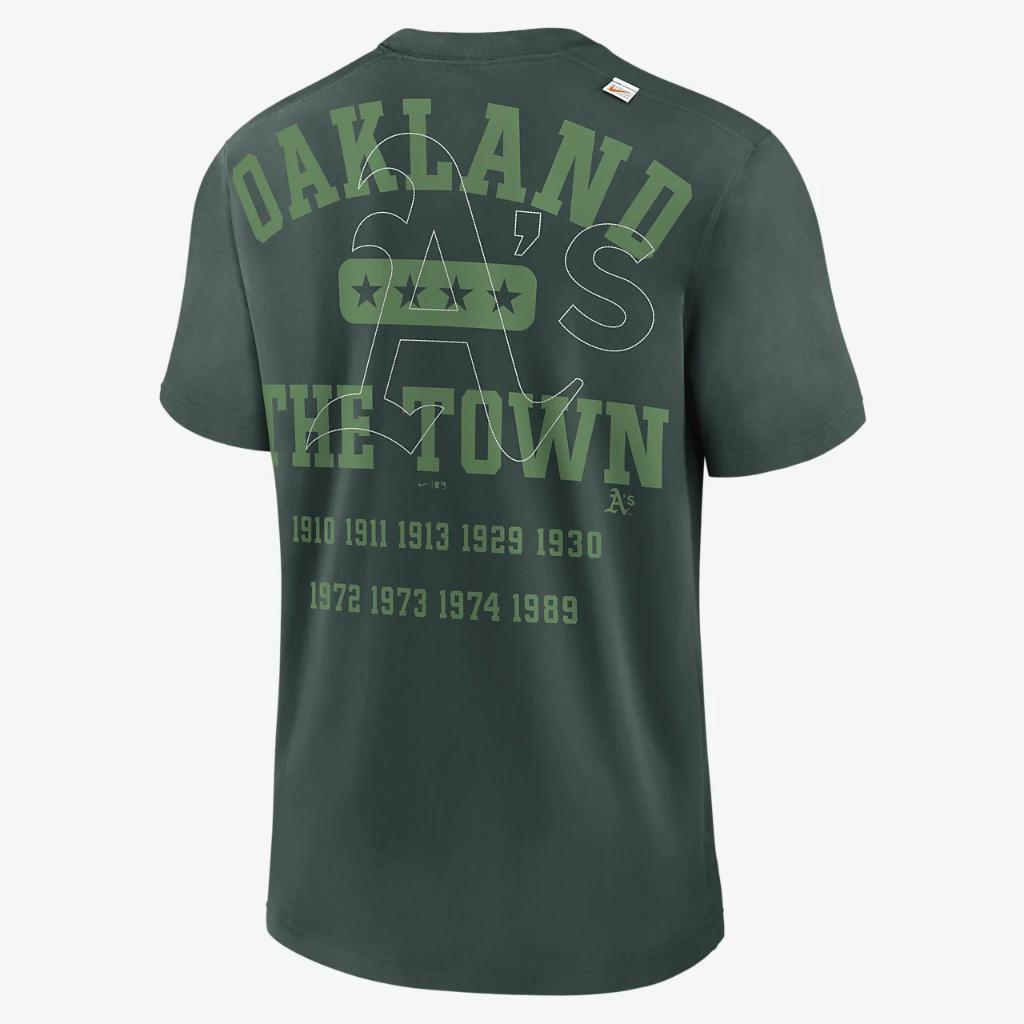 Nike Statement Game Over (MLB Oakland Athletics) Men&#039;s T-Shirt NKGV3EYFZ-01Q