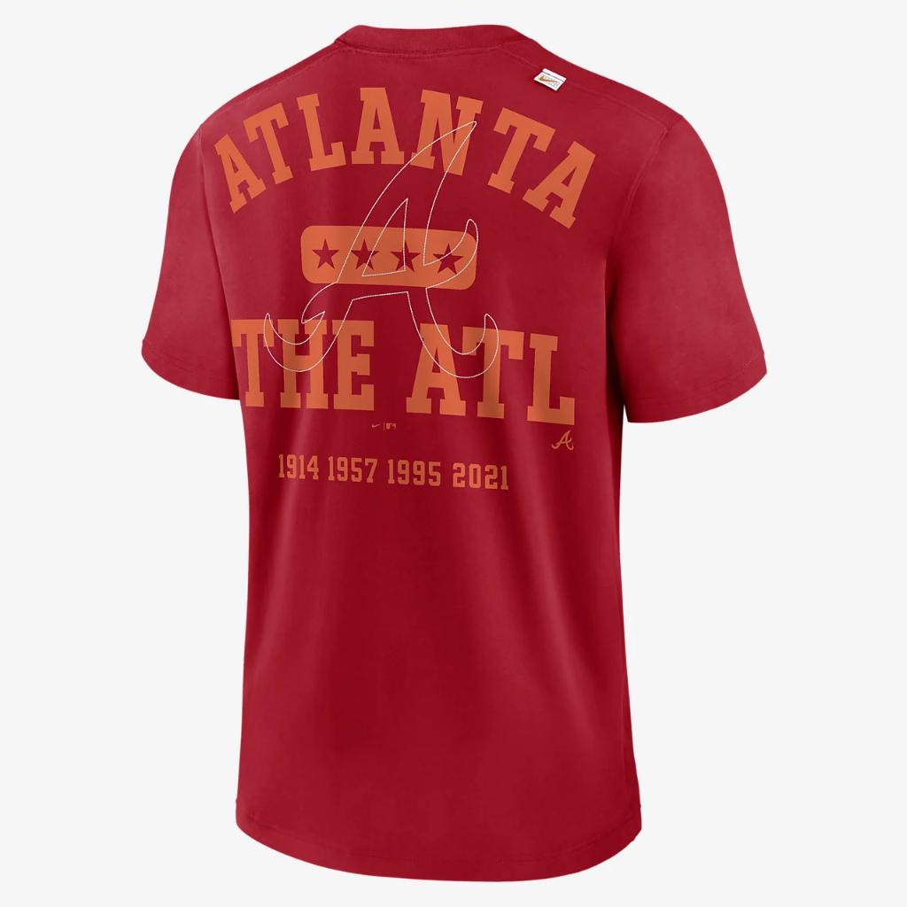 Nike Statement Game Over (MLB Atlanta Braves) Men&#039;s T-Shirt NKGV62QAW-01Q