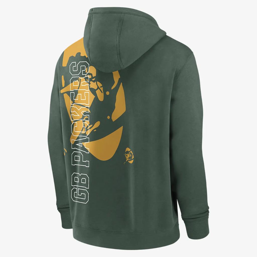 Green Bay Packers Layered Logo Statement Men&#039;s Nike NFL Pullover Hoodie NKGY063K7TV-99H