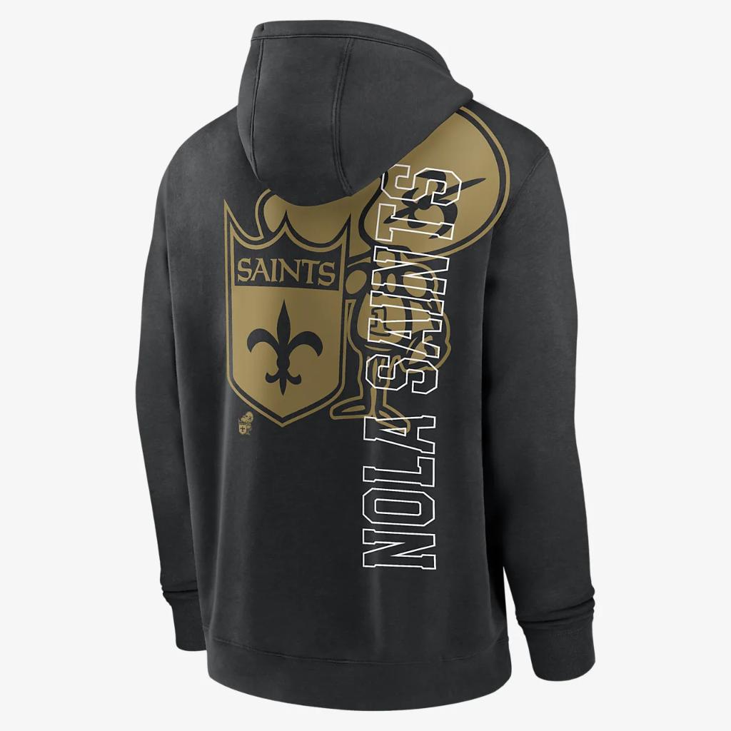 New Orleans Saints Layered Logo Statement Men&#039;s Nike NFL Pullover Hoodie NKGYCT137WV-99H