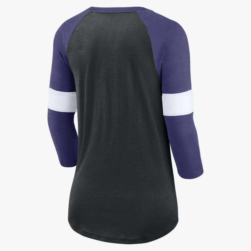 Nike Pride (NFL Baltimore Ravens) Women&#039;s 3/4-Sleeve T-Shirt NKZNEH798G-0Z5