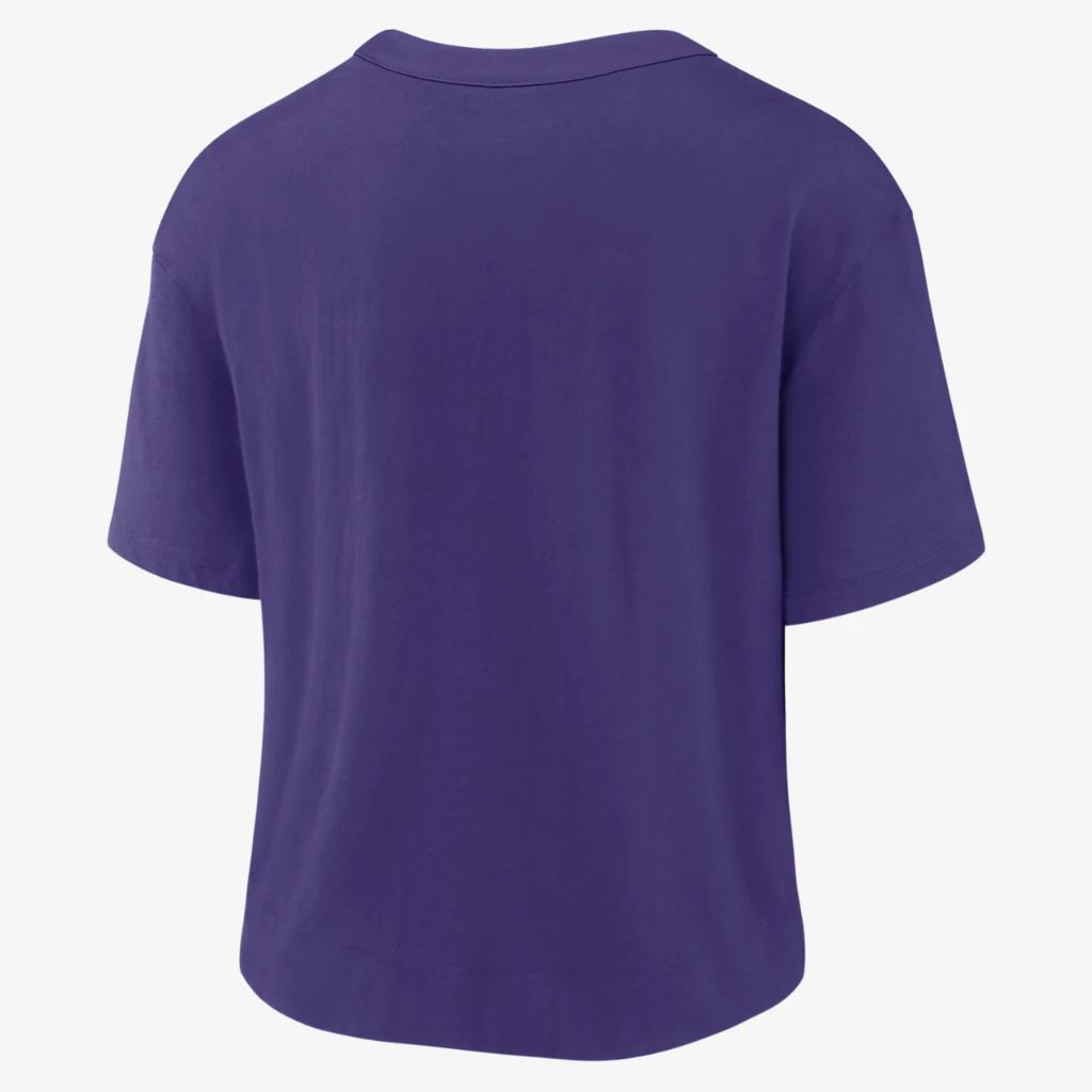 Nike Fashion (NFL Minnesota Vikings) Women&#039;s High-Hip T-Shirt NKZZ043N9M-06V