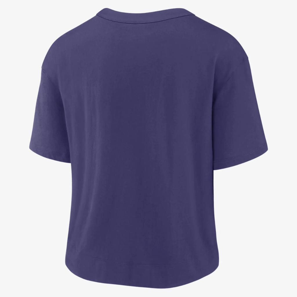 Nike Fashion (NFL Baltimore Ravens) Women&#039;s High-Hip T-Shirt NKZZ061Y8G-06V