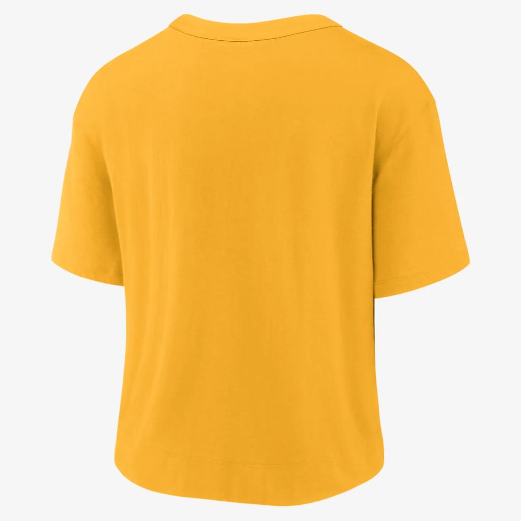 Nike Fashion (NFL Pittsburgh Steelers) Women&#039;s High-Hip T-Shirt NKZZ068Y7L-06V