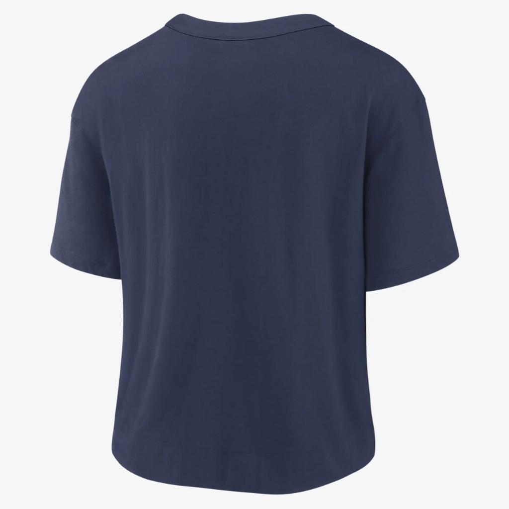 Nike Team Lineup (MLB Cleveland Guardians) Women&#039;s Cropped T-Shirt NMMD012NIAN-03C