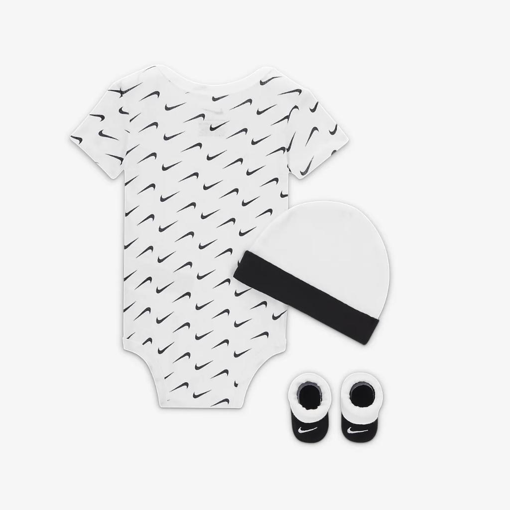 Nike Baby 3-Piece Swoosh Boxed Set Baby 3-Piece Bodysuit Set NN0894-001