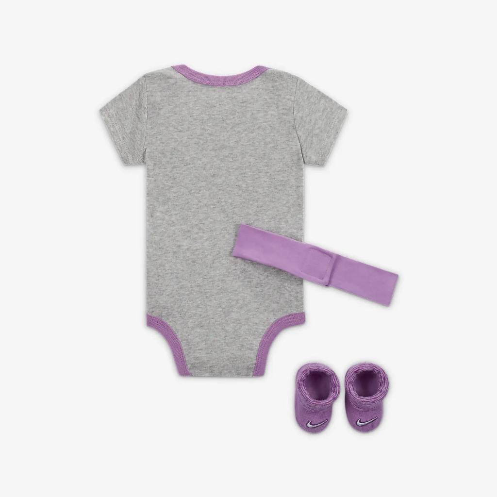 Nike Floral 3-Piece Bodysuit Box Set Baby Bodysuit Set NN0912-GAK
