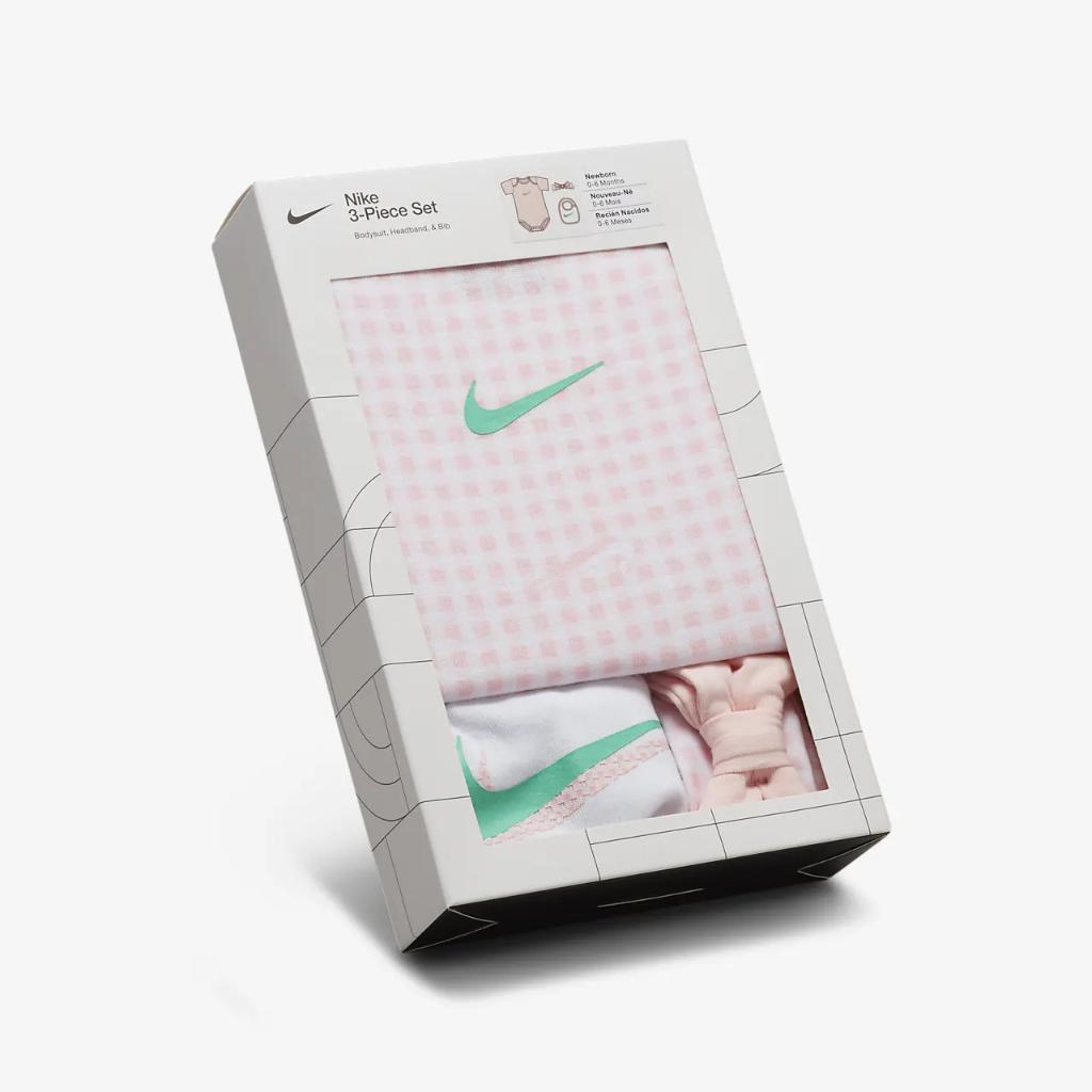 Nike Swoosh Gingham 3-Piece Box Set Baby 3-Piece Box Set NN0976-AEM