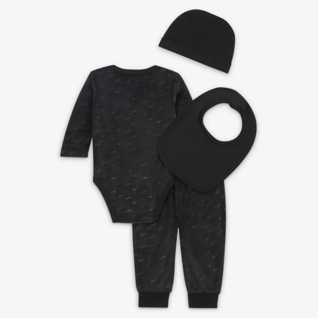 Nike 4-Piece Velour Embossed Swoosh Boxed Set Baby 4-Piece Bodysuit Set NN0998-023