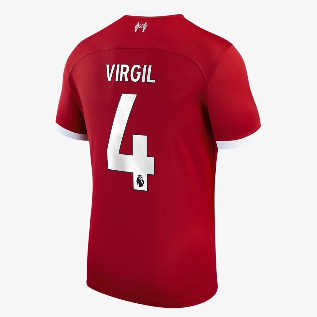Virgil van Dijk Liverpool 2023/24 Stadium Home Men&#039;s Nike Dri-FIT Soccer Jersey NN131410-LFC