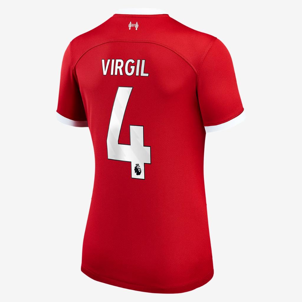 Virgil van Dijk Liverpool 2023/24 Stadium Home Women&#039;s Nike Dri-FIT Soccer Jersey NN131416-LFC