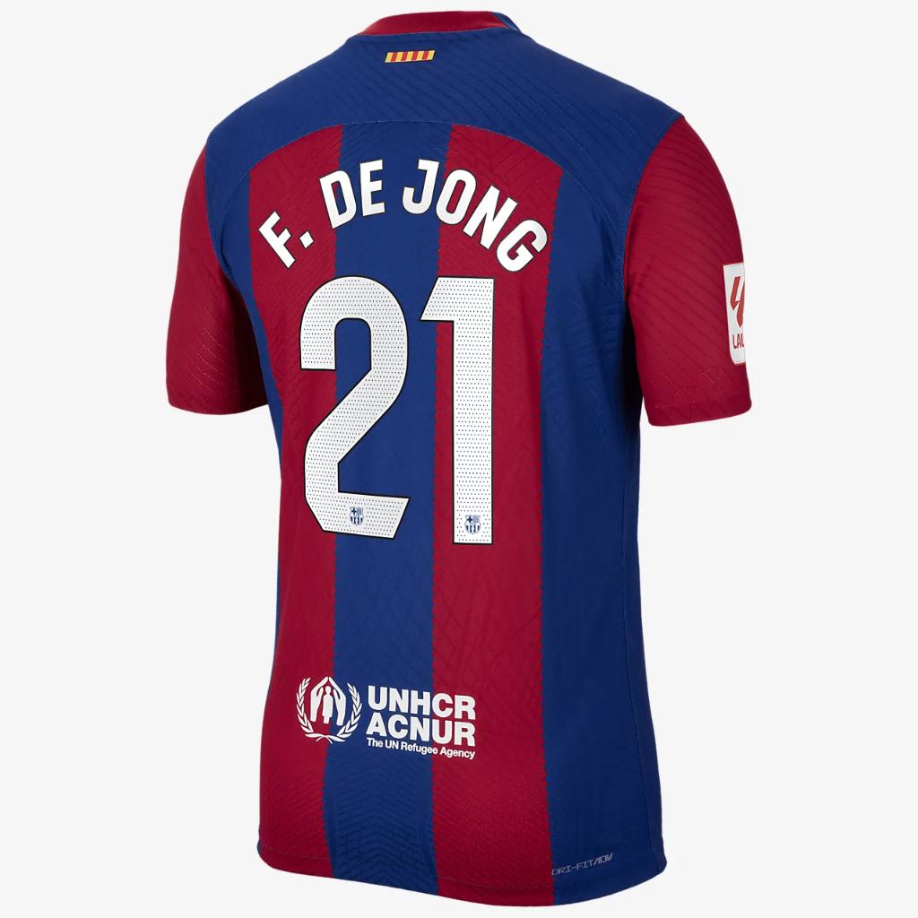Frenkie de Jong Barcelona 2023/24 Match Home Men&#039;s Nike Dri-FIT ADV Soccer Jersey NN170249-FCB