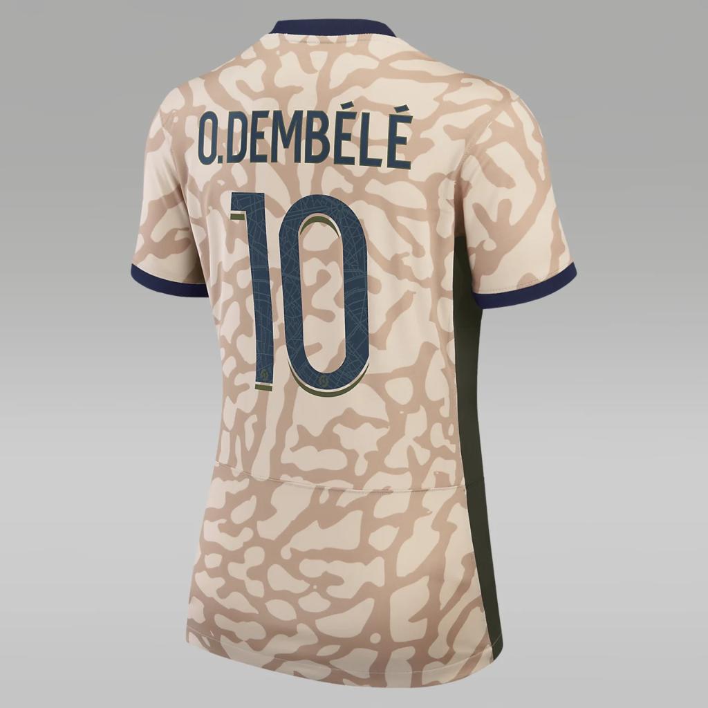 Ousmane Dembélé Paris Saint-Germain 2023/24 Stadium Fourth Women&#039;s Nike Dri-FIT Soccer Jersey NN41112992-PSG