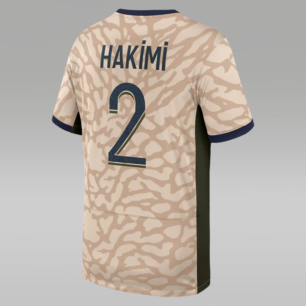 Achraf Hakimi Paris Saint-Germain 2023/24 Stadium Fourth Big Kids&#039; Nike Dri-FIT Soccer Jersey NN41112994-PSG