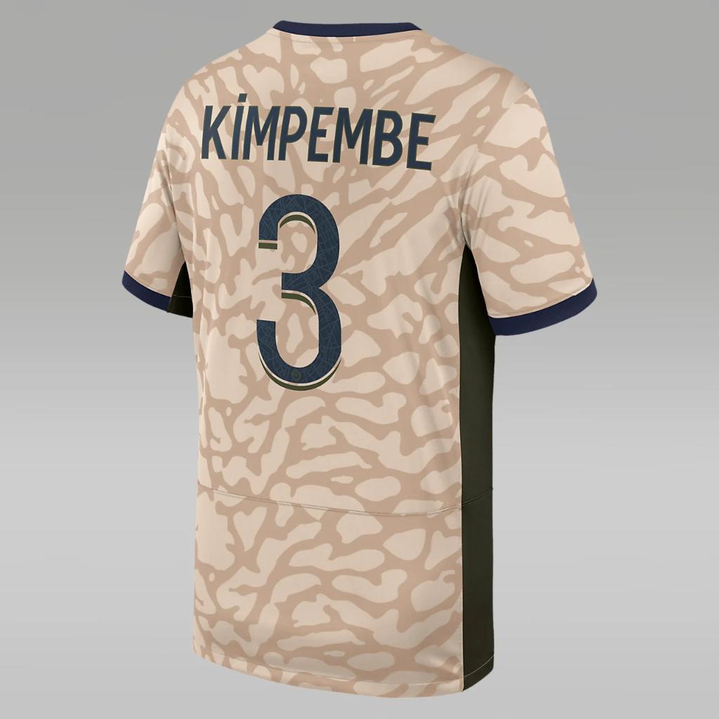 Presnel Kimpembe Paris Saint-Germain 2023/24 Stadium Fourth Big Kids&#039; Nike Dri-FIT Soccer Jersey NN41112995-PSG