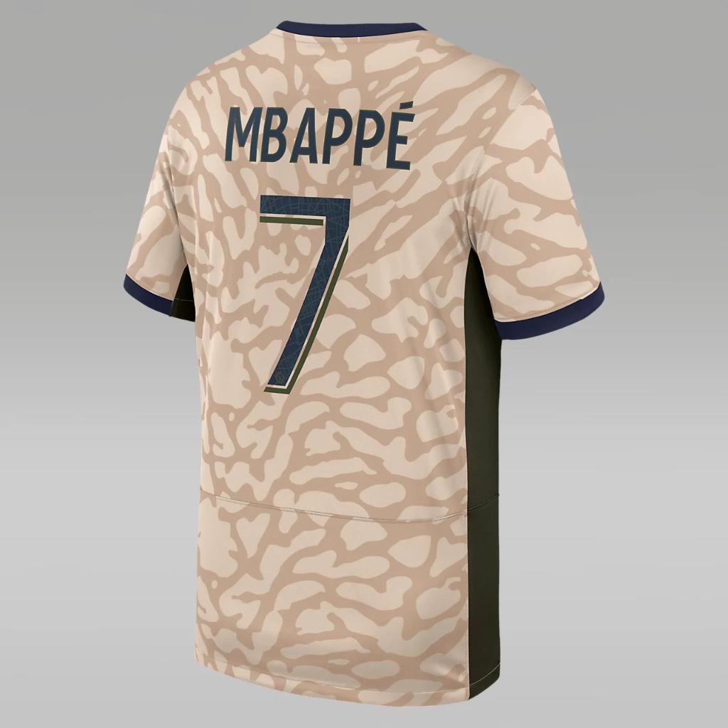 Kylian Mbappé Paris Saint-Germain 2023/24 Stadium Fourth Big Kids&#039; Nike Dri-FIT Soccer Jersey NN41112996-PSG